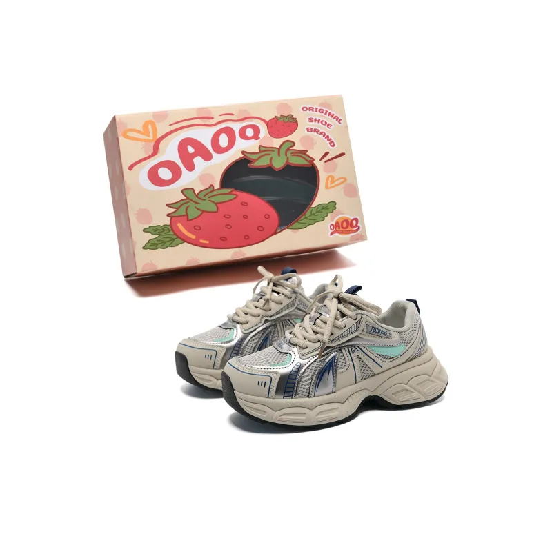 OAOQ Chunky Sneakers Unisex Low Top Blue/White-6