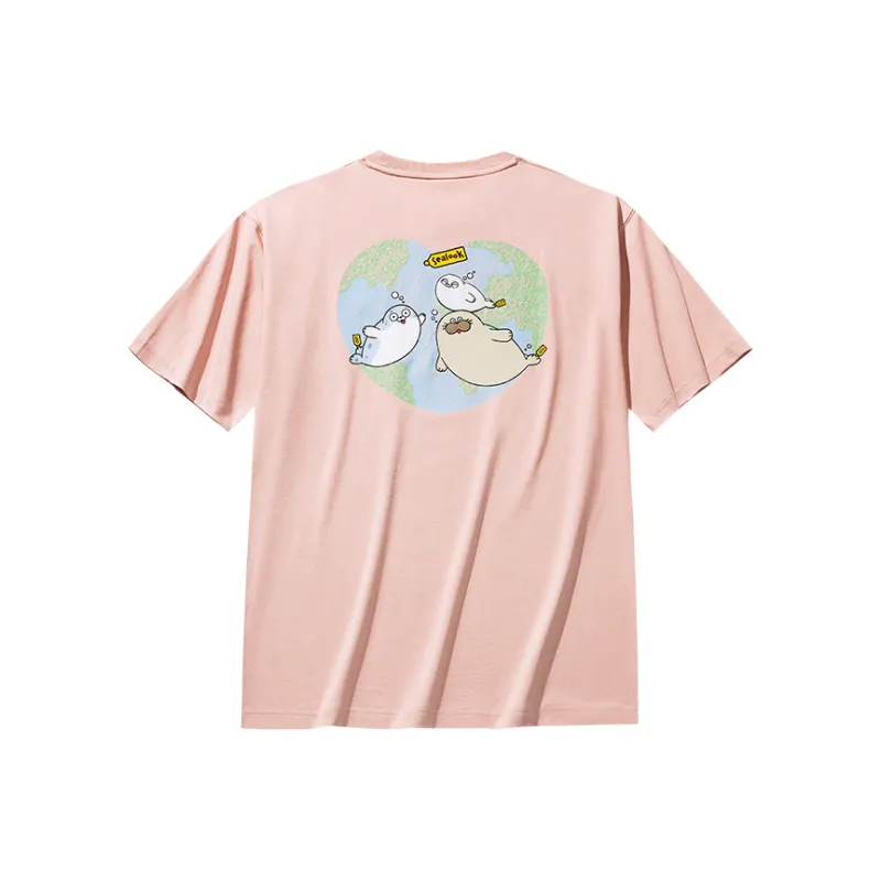 Anta x HAIBAOKANKAN,LIANMINGKUAN Life Collection T Shirt Unisex Lotus Pink-1