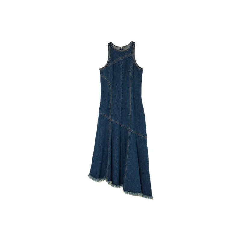 MOUSSY Sleeveless Dress Women's Blue-0