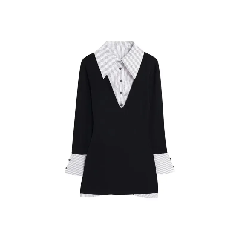 JOSR Long Sleeved Dresses Women's Black-0