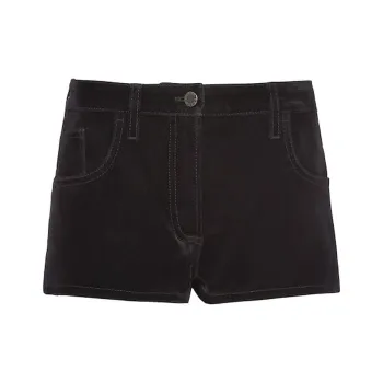 PRADA Logo plaque Denim Shorts