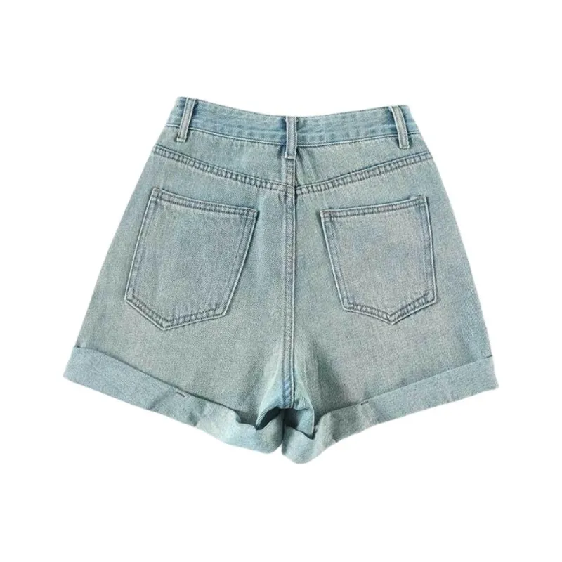 FAWENXIANGZI Denim Shorts Women's-1