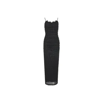 BESIONIA SS25 Slip Dresses Women's Black