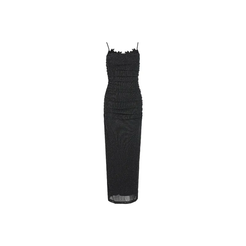BESIONIA SS25 Slip Dresses Women's Black-0
