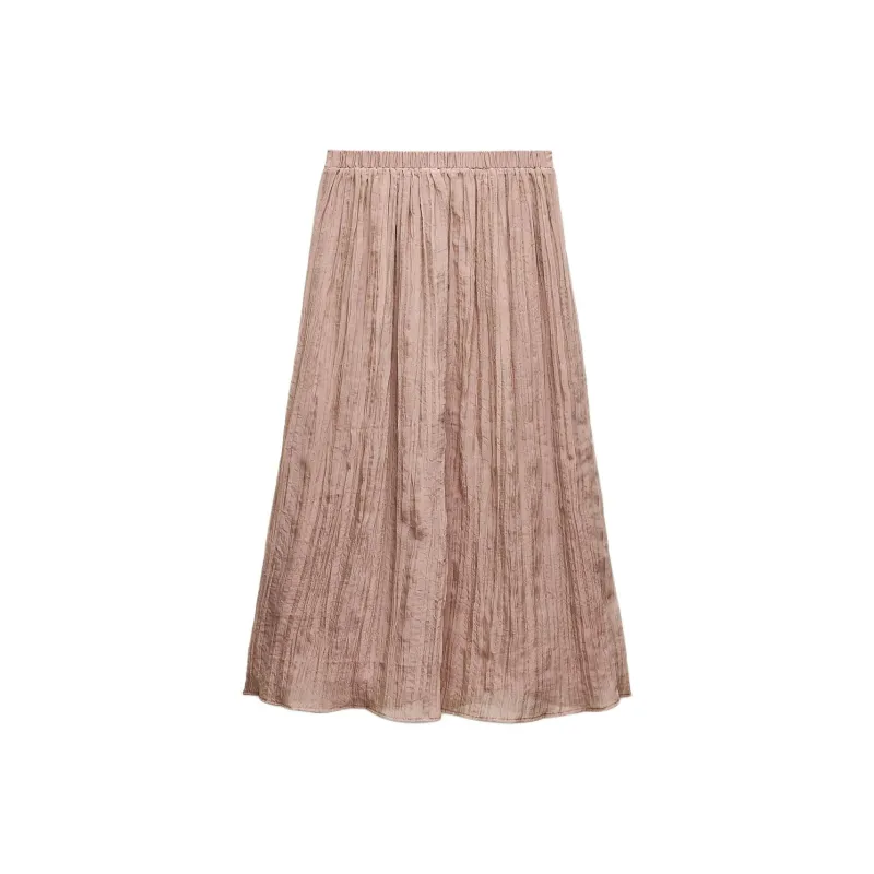 ZARA Casual Long Skirts Women's Pink-1