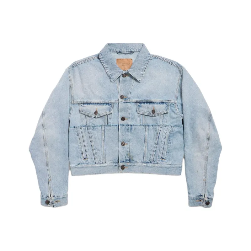 Balenciaga Denim Jacket Slim Fit Women's Light Blue-0