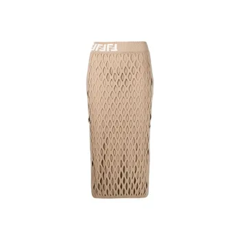 FENDI Casual Long Skirt Women's Khaki