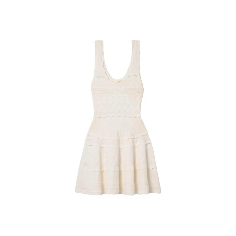 LOVESHACKFANCY FW24 Slip Dresses Women's White-0