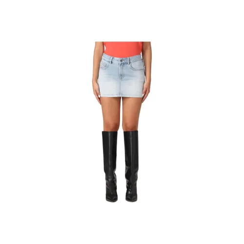 DIESEL SS24 Denim Short Skirts Women's Light Blue