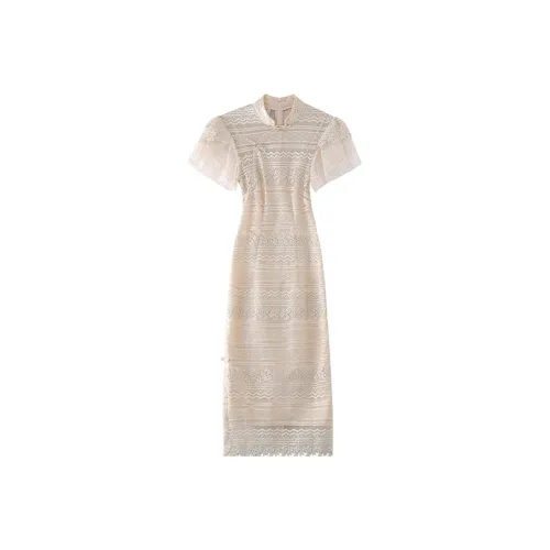 JINYE ORIENTAL Cheongsams Women's Champagne