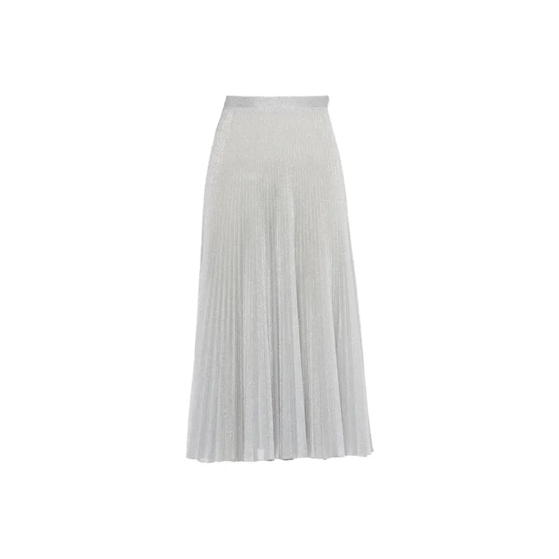 PRADA Casual Long Skirts Women's Silver Gray-0