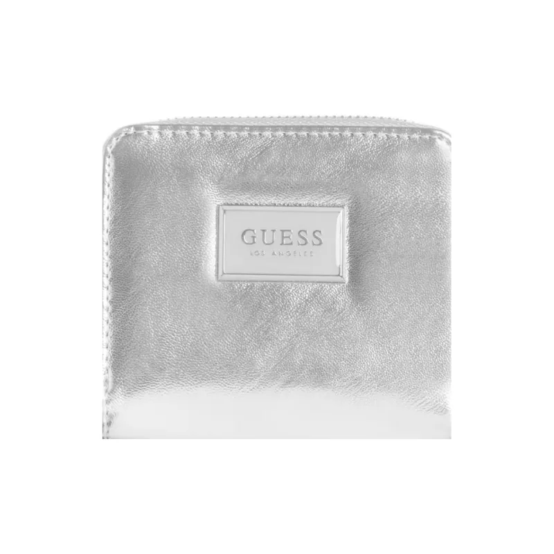 GUESS Artificial Leather Wallet Small Size Women's Metallic Silver-3