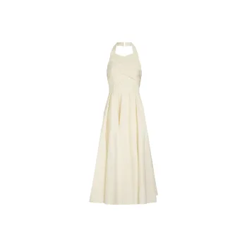 Patou Halterneck Faille Maxi Dress