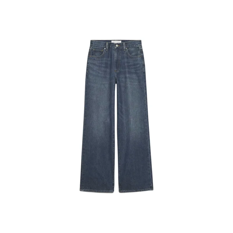 ARITZIA Denim Forum The Farrah Hi-Rise Wide Jean Jeans Women's Be About Dark Bleu/Dark Blue-0