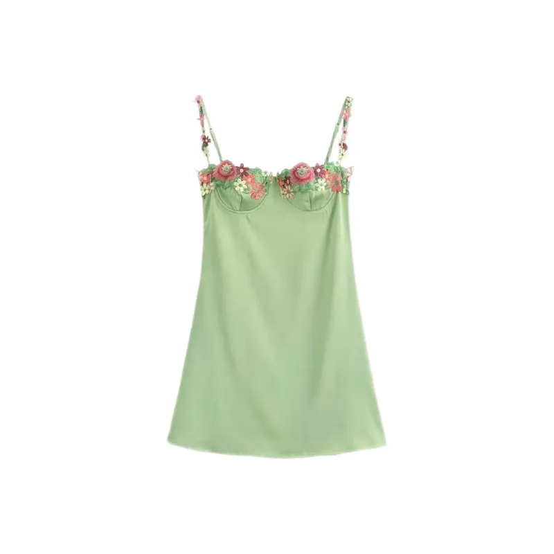 ABBY GODDESS Slip Dress Women's Green-0