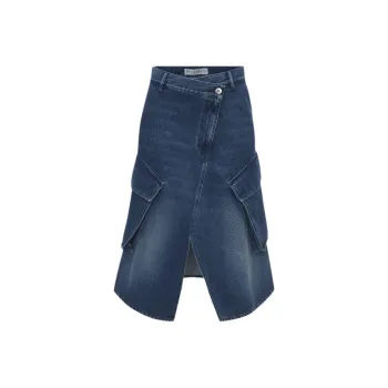 JW Anderson Cargo Midi Denim Skirt