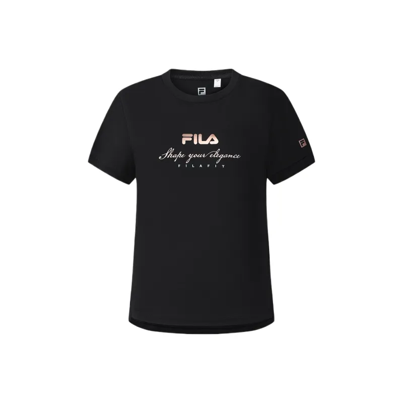 FILA Fitness Regular T Shirt Women's Pitch Black BK-0