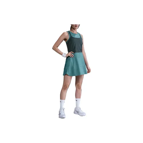 Nike Sleeveless Dress Women's Mineral Blue Green/Faded Spruce/High Pressure Color/White