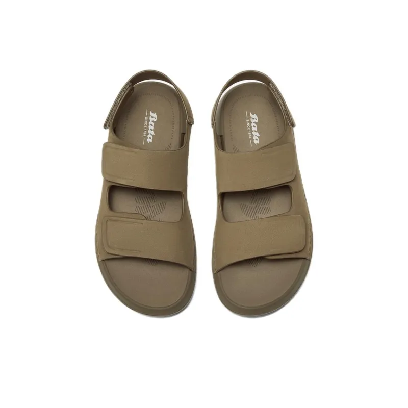 BATA Beach Sandals Men Gray, Brown-6