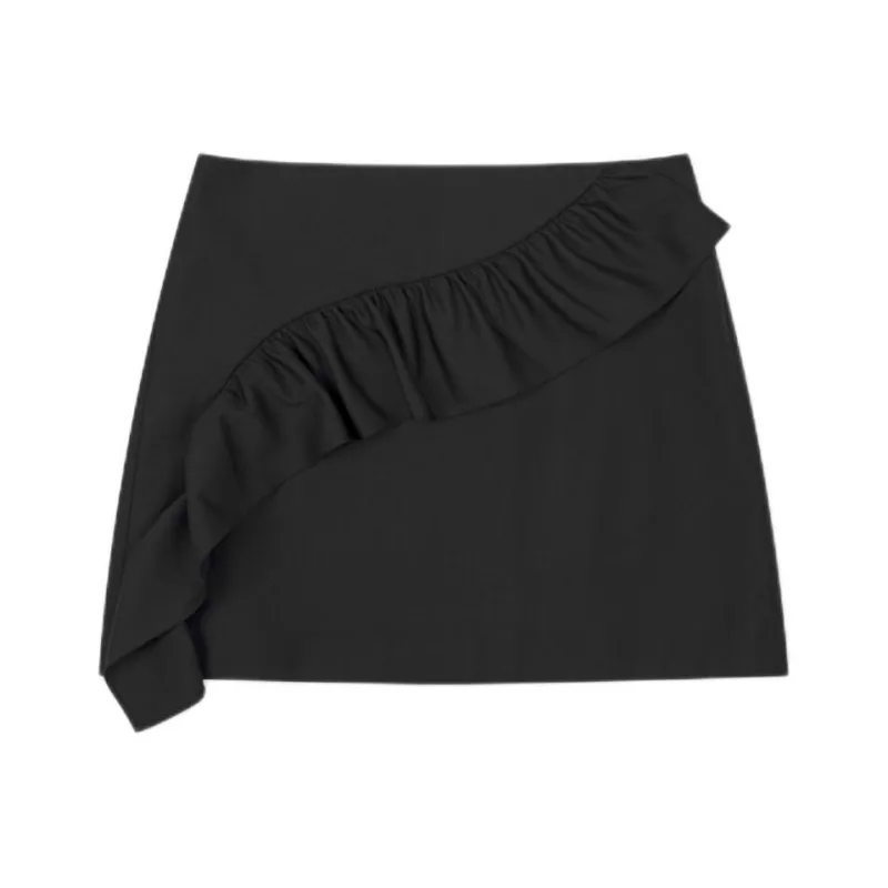 LOW CLASSIC Lc Collection RUFFLED MINI SKIRT Casual Short Skirts Women's BLACK/Black-0
