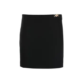 VERSACE Denim Short Skirts Women's Black