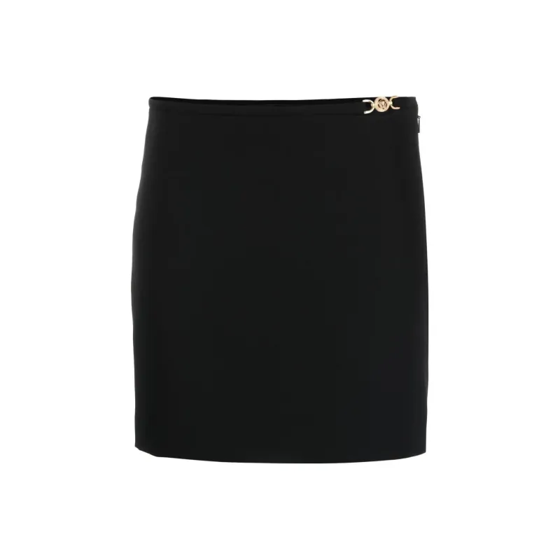VERSACE Denim Short Skirts Women's Black-0