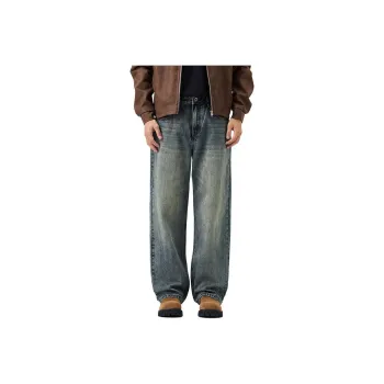 SONGS ALONG Jeans Unisex Vintage Blue