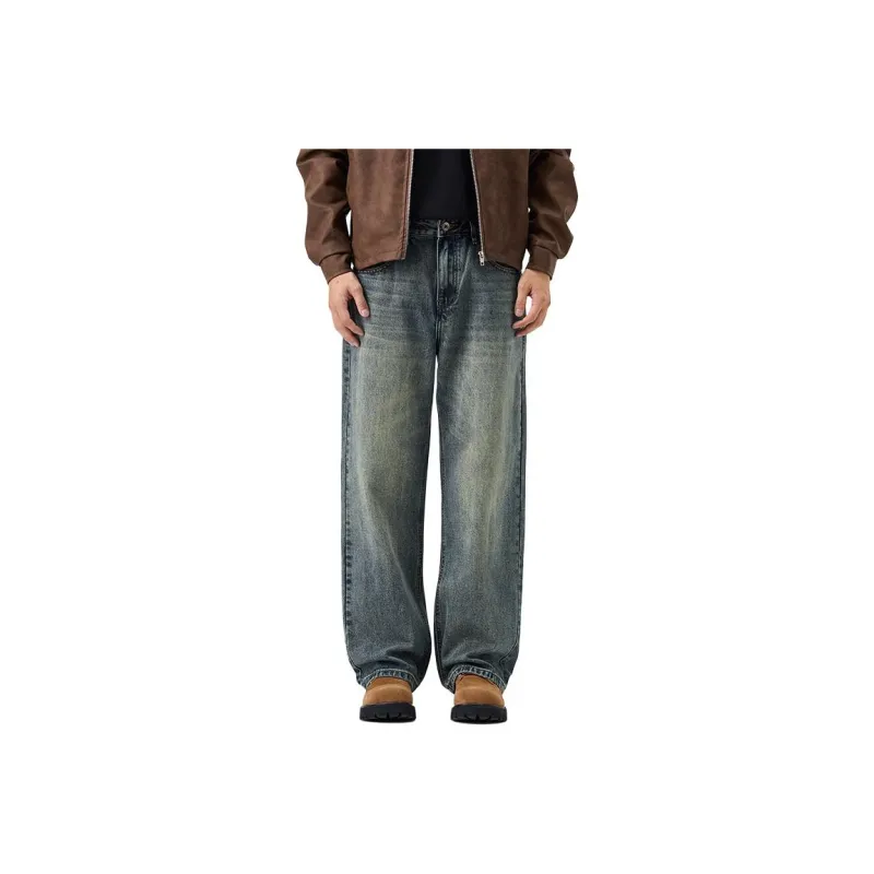 SONGS ALONG Jeans Unisex Vintage Blue-0