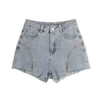 SETIROM Denim Shorts Women's Blue