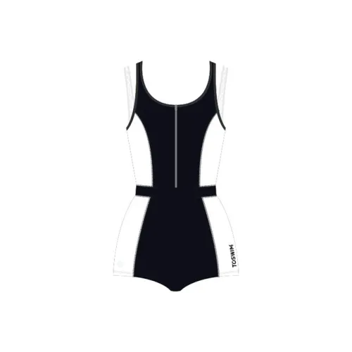 TOSWIM One-Piece Swimsuits Women's Black White Rhythm