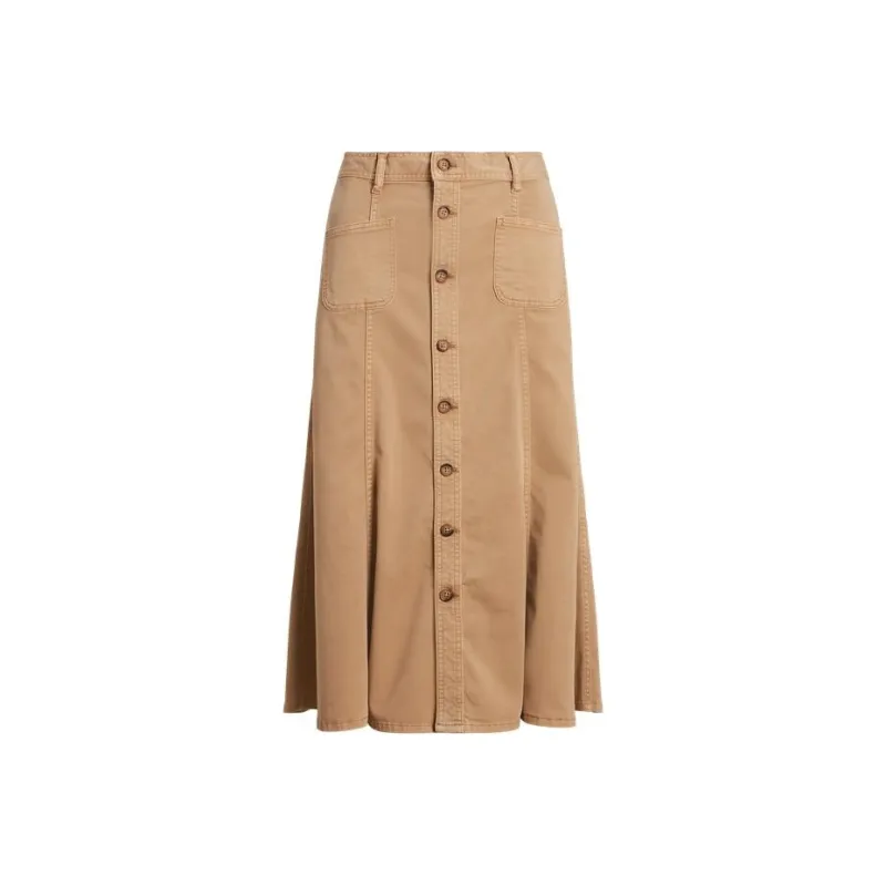 Polo Ralph Lauren SS24 Casual Long Skirt Women's Khaki-0