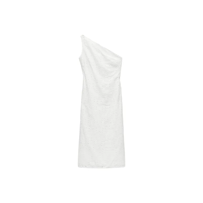 ZARA ZW Series Sleeveless Dress Women's White-0