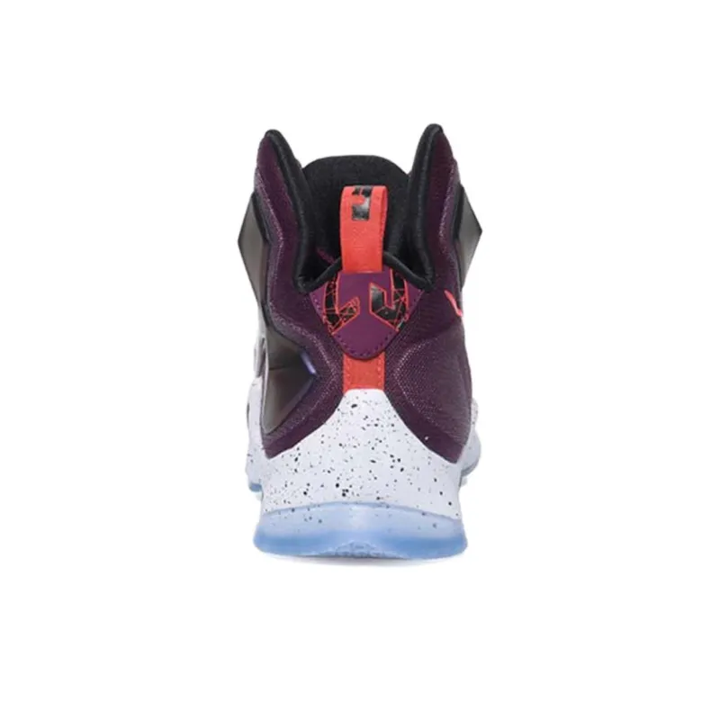 Nike Lebron 13 Anti Slip Wear Resistant High Top Basketball Shoes Men's Dark Red-2