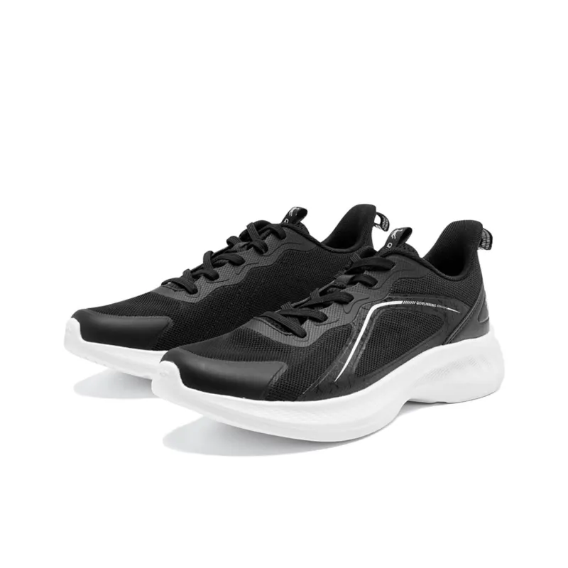 QIAODAN Wear resistant And Lightweight Low Top Casual Training Long Distance Running Shoes Women's Black-1