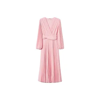 Twinset Pleated Georgette Midi Dress