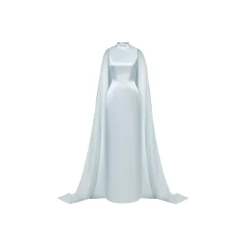 MONTSAND SS25 Baby Blue Cape Dress Sleeveless Dress Women's Blue