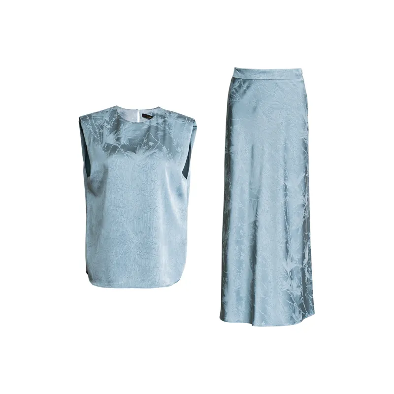 ROEYSHOUSE Skirt Set Women's Light Blue-0