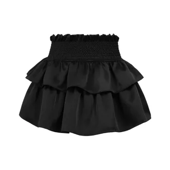 Three Quarters Casual Short Skirts Women's Black