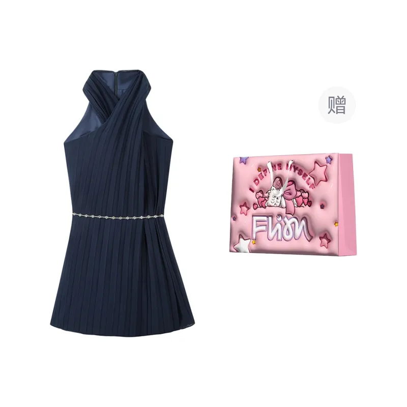 FLIM Sleeveless Dress Women's Dark Blue-9
