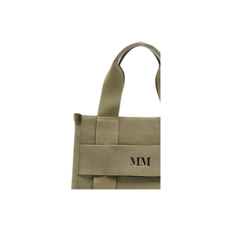 ZARA Polyester Tote Bag, Shopping Bag, Handbag, Shoulder Bag, Crossbody Bag Medium Size Women's Khaki Green-3