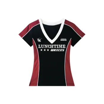 Manekniv T Shirts Women's Black & Red