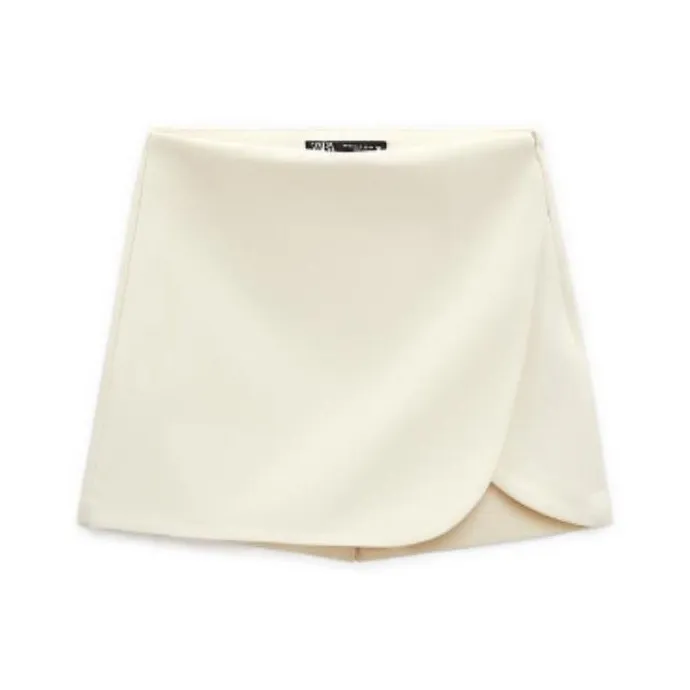 ZARA Casual Short Skirts Women's White-0
