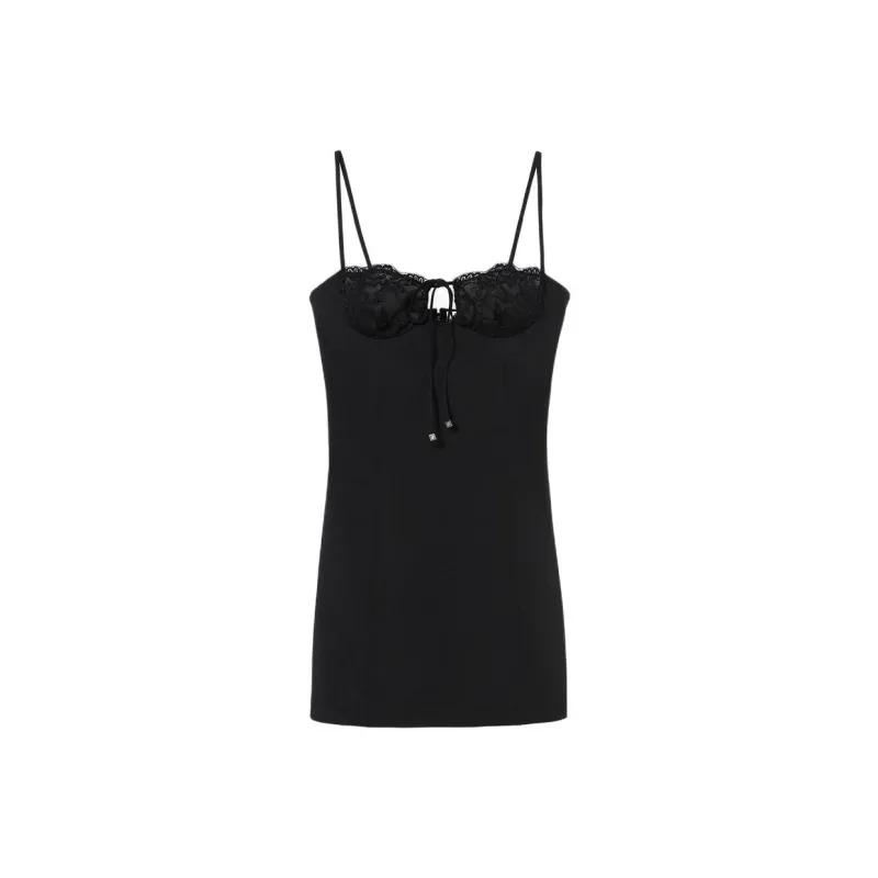 Blumarine Lace detail Mini Dress-0