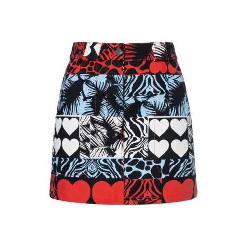 HERMES Denim Short Skirts Women's Red