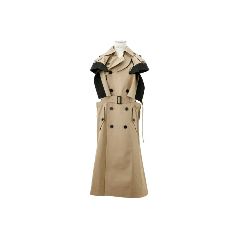 Sacai Sleeveless Dresses Women's Khaki-0