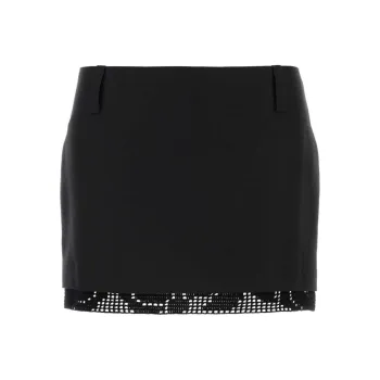 Magda Butrym Crochet trimmed Silk Mini Skirt