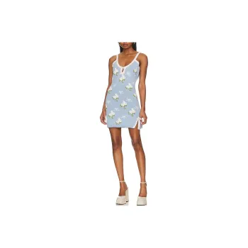 LOVESHACKFANCY Sleeveless Dress Women's Light Blue