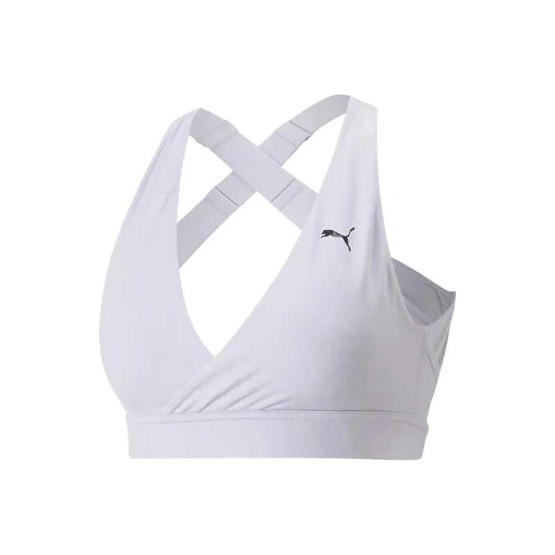 PUMA Mid Impact Yogini Cross Over Bra Sports Underwear Women's Purple-0