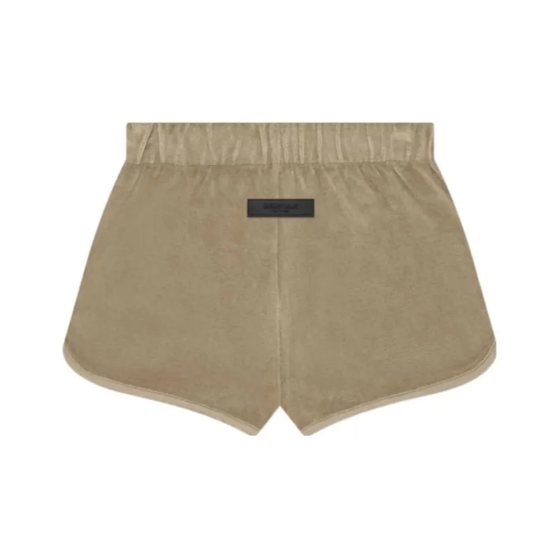 Fear Of God Essentials Women's Velour Beach Short Oak-0