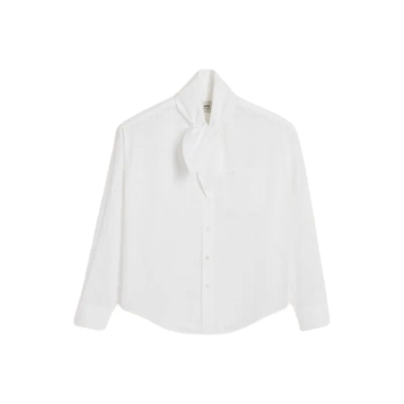 AMIPARIS Scarf collar Cotton Shirt-0